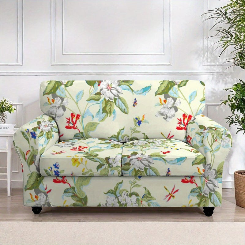 Two Seater Four Seasons Elastic All Inclusive Sofa Cushion Cover Set With Split Design For Single Double And Triple Sofas - Image 1