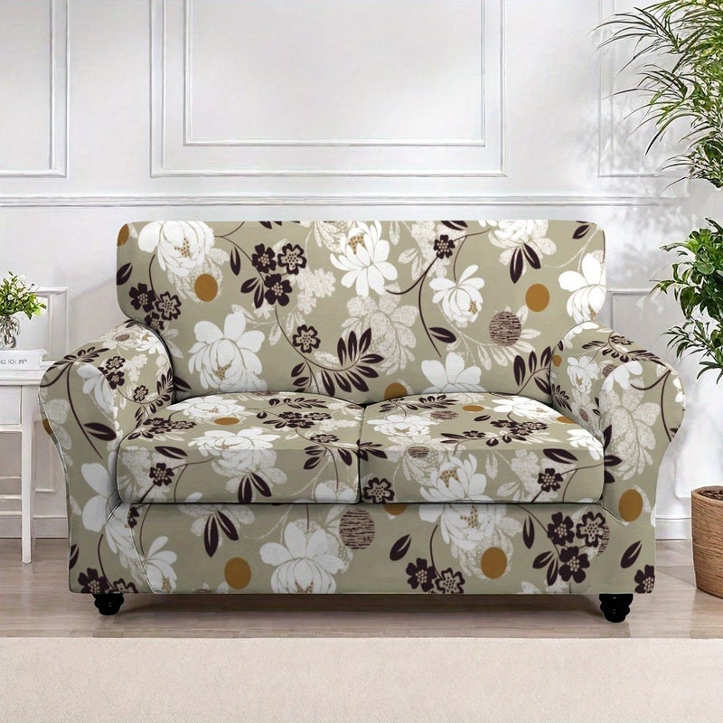 Two Seater Four Seasons Elastic All Inclusive Sofa Cushion Cover Set With Split Design For Single Double And Triple Sofas - Image 2