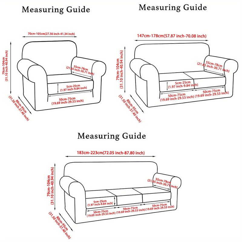 Two Seater Four Seasons Elastic All Inclusive Sofa Cushion Cover Set With Split Design For Single Double And Triple Sofas - Image 4