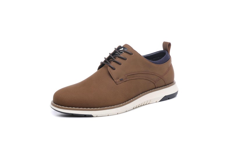 DECARSDZ Mens Dress Shoes Casual Oxford Shoes Business Formal Derby Sneakers Walking Shoe Brown - Image 1