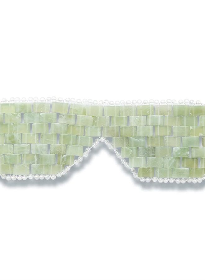Alana Mitchell Jade Eye Mask – Weighted Eye Mask to Eliminate Wrinkles, Puffiness, & Irritation – Headache and Migraine Relief Mask - 100% Real Jade Stone Beads for Hot & Cold Anti Aging Therapy - Image 1