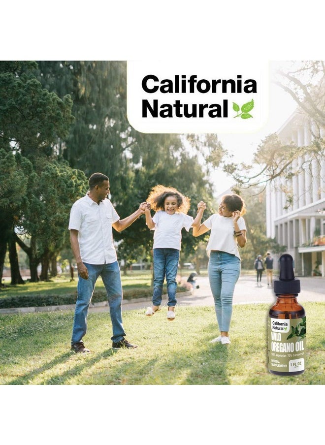 California Natural - Wild Oregano Oil 1Oz Bottle Immune System & Digestive Support Promote Gut Health & Healthy Digestion 100% Vegetarian 70% Carvacrol Herbal Supplement 1Oz - Image 1