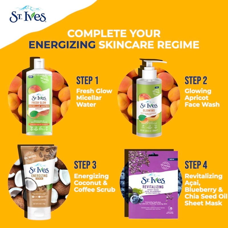 ST. Ives Energizing Coconut & Coffee Scrub with 100% Natural Exfoliants & Extracts| Exfoliating Face Scrub for Fresh & Glowing Skin| Dermatologically Tested for Men & Women| Paraben-Free| 170gm - Image 3