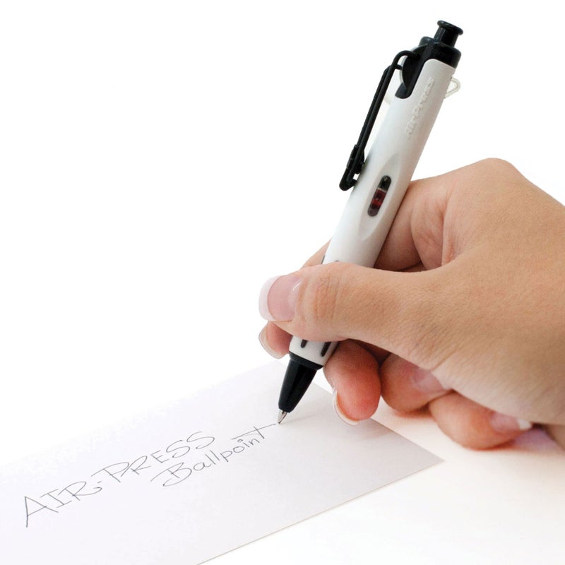 Tombow 56068 AirPress Ballpoint Pen, White, 1-Pack. Pressurized Pen Easily Writes Overhead and on Wet Paper - Image 2