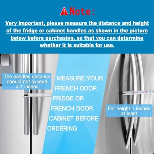 Rofio 2 Pack Refrigerator Lock, Upgraded 4 Digit Fridge Lock for French-Door Refrigerators, Cabinet Locks, Easy to Set and Use - Image 3