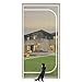 QWR Reinforced Cat Screen Door Zipper Mesh Screen Door Fits 38x 82 Cat Resistant  For Living Room Bedroom Kitchen - Image 2