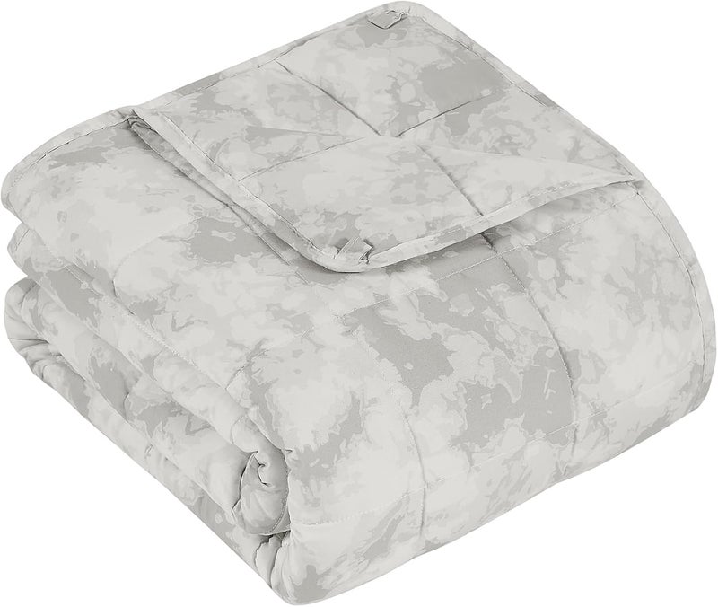 Topcee Weighted Blanket for Adults (15 lbs, 48" x 72") Twin Size Soft Cooling Heavy Blanket Sleeping, Apply to 130-160 lbs Body, Thick Breathable Blanket with Glass Bead, Easy Care - Image 1