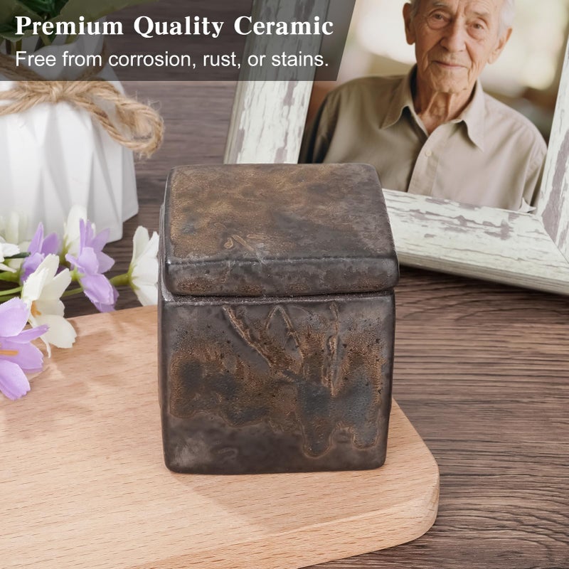 Abooxiu Small Urns for Human Ashes Keepsake 2.76 Inches Mini Urns for Ashes Memorial Small Cremation Urn Ash Keepsake Urns Mini Funeral Burial Decorative Urn for Adult Males Females Pets - Image 4
