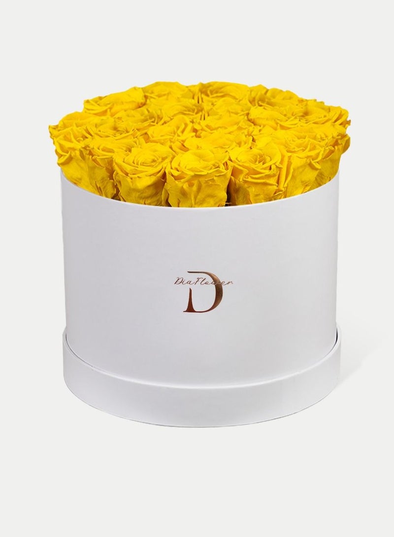 Dia FLOWER Infinity Round Box, Sunshine Yellow - Image 3