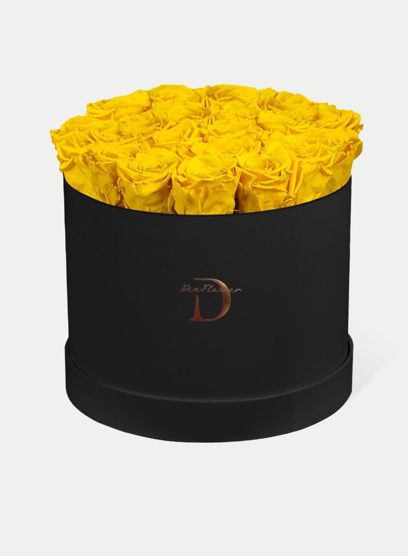 Dia FLOWER Infinity Round Box, Sunshine Yellow - Image 1