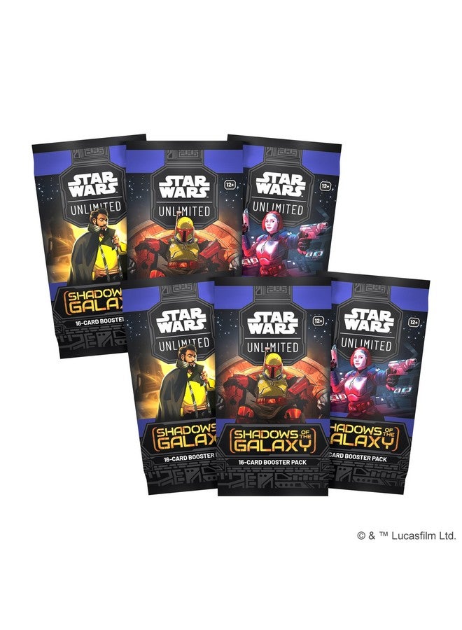 Fantasy Flight Games Star Wars: Unlimited TCG Shadows of The Galaxy PRERELEASE Box - Launch Your Galactic Journey! Includes 6 Booster Packs, Ages 12+, 2+ Players, 20 Minute Playtime, Made - Image 3