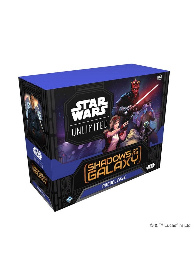 Fantasy Flight Games Star Wars: Unlimited TCG Shadows of The Galaxy PRERELEASE Box - Launch Your Galactic Journey! Includes 6 Booster Packs, Ages 12+, 2+ Players, 20 Minute Playtime, Made - Image 1