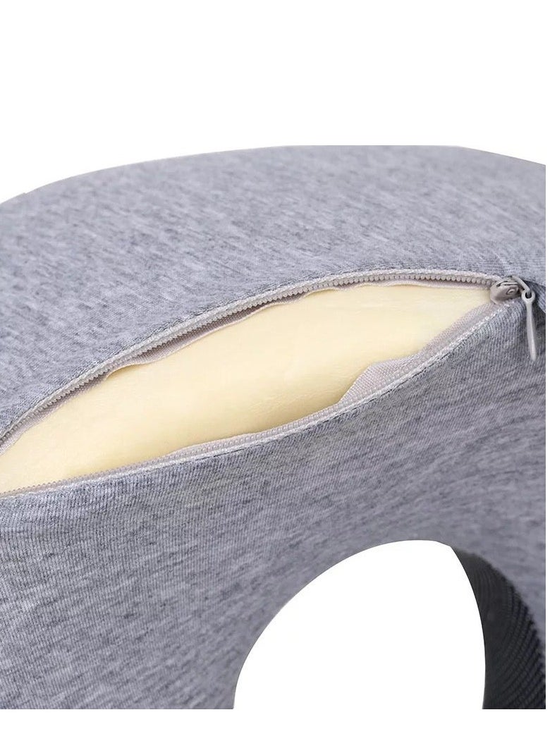 MORANO - Murano Travel Pillow, U Shape Memory Foam Pillow for Airplane and Car, Ergonomic Design Removable and Washable Invisible Zipper with Storage Bag Gift 3D Sleeping Mask - Image 1