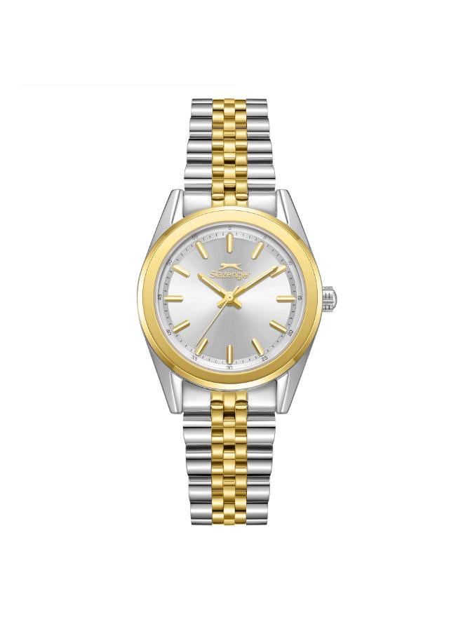 سلازنجر ساعة يد نسائية معدنية بعقارب - Image 1