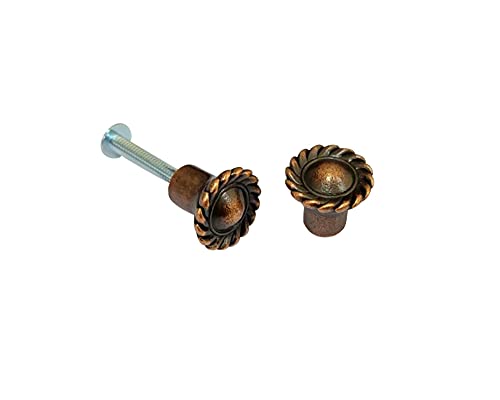 QCAA MiniDecorative Knob 34 for Jewelry Boxes Drawers Craft Porject Antique Copper 25 Pack Made in Taiwan - Image 3
