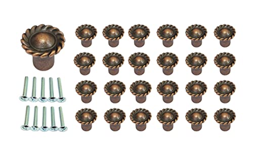 QCAA MiniDecorative Knob 34 for Jewelry Boxes Drawers Craft Porject Antique Copper 25 Pack Made in Taiwan - Image 1