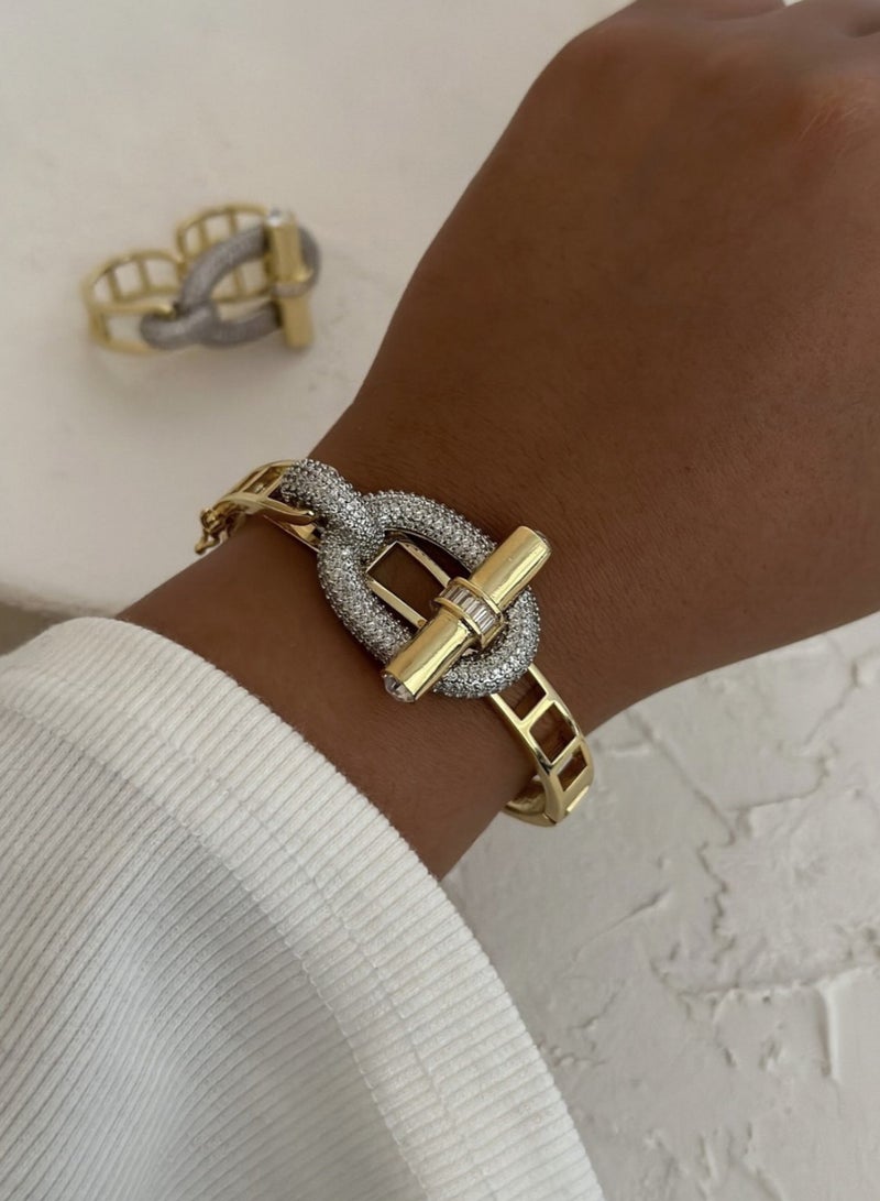 Sophisticated Copper and Zircon Bracelet,Luxe and Stylish,Megadeals-ae  - Image 3