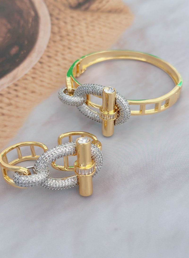 Sophisticated Copper and Zircon Bracelet,Luxe and Stylish,Megadeals-ae  - Image 4