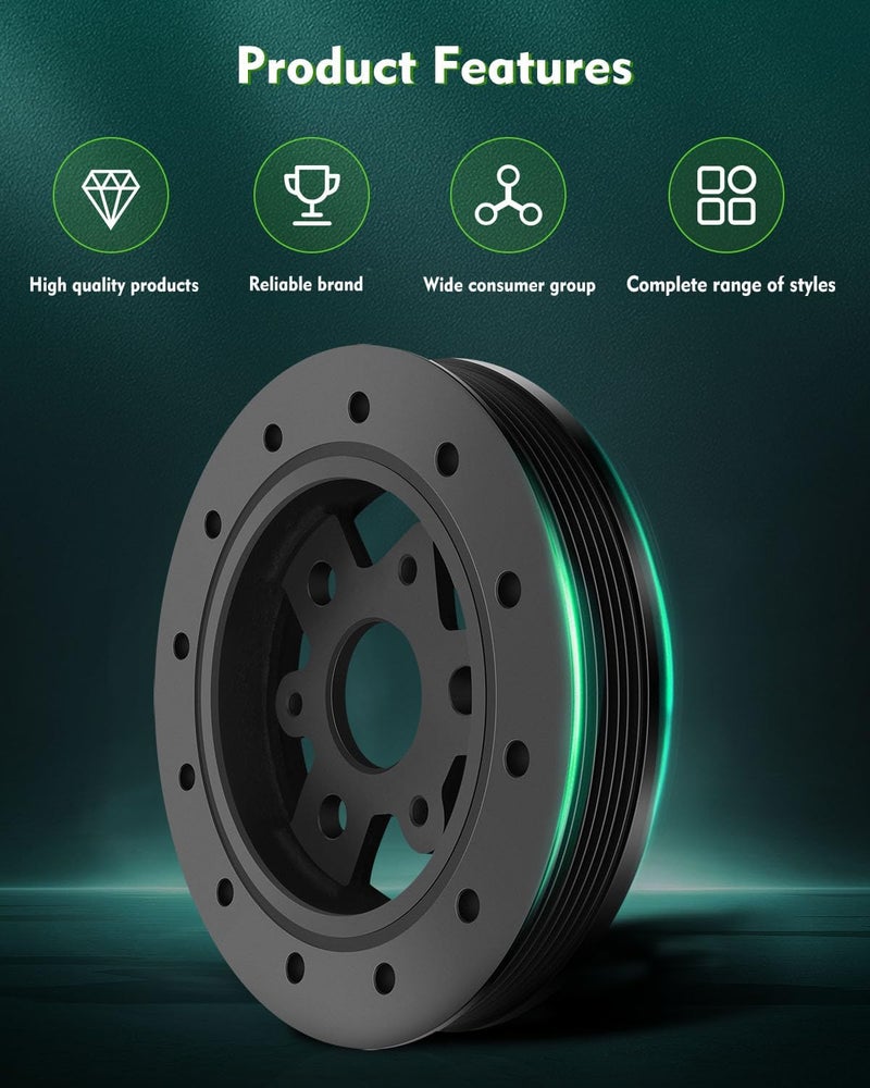 SCITOO Harmonic Balancer Crankshaft Belt Drive Pulley for Ford Vehicles - Image 2