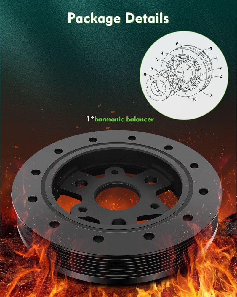 SCITOO Harmonic Balancer Crankshaft Belt Drive Pulley for Ford Vehicles - Image 3