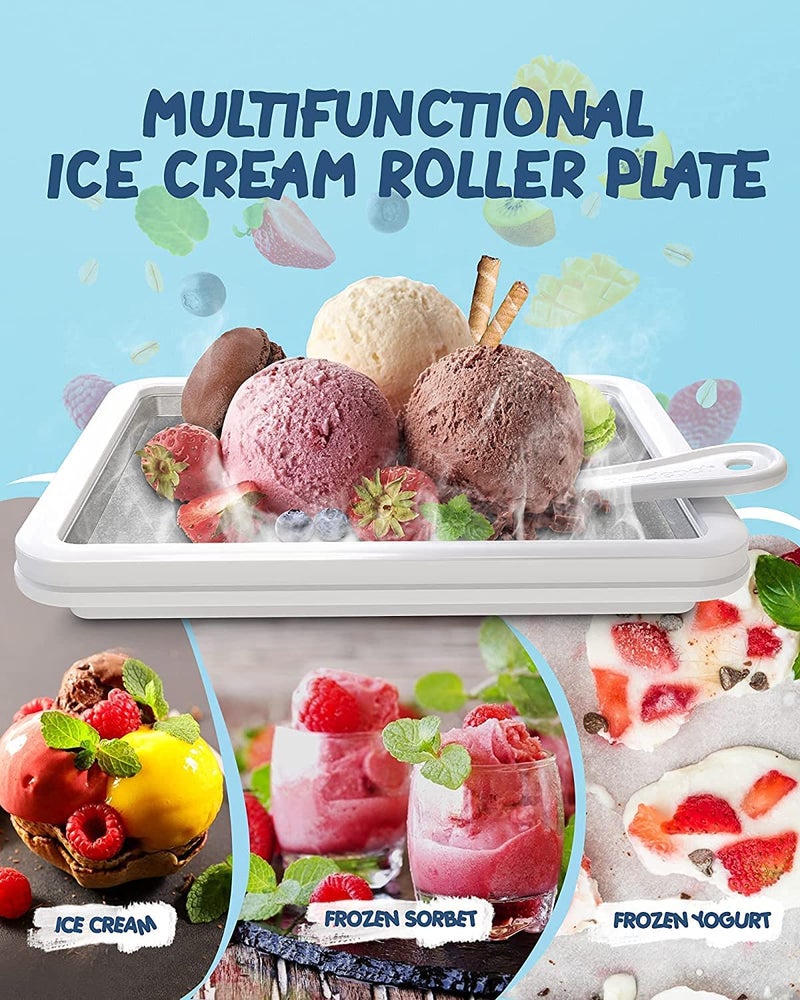 Ostin صانع لفائف الآيس كريم البارد الفوري مع 2 ملعقة مسطحة - Image 4