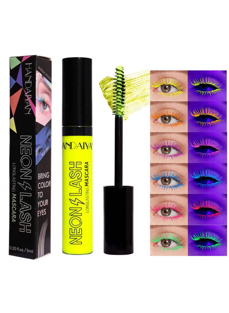 Handaiyan Mascara Volume And Long Waterproof Extreme Volume Colorful Neon Makeup Mascara Intense Length Lasting Curly Slender,Lengthening Smudge-Proof No Clumping,Easy To Apply Best Grande Lash  - Image 1