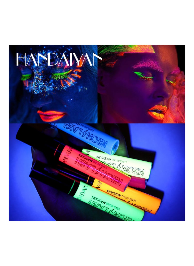 Handaiyan Mascara Volume And Long Waterproof Extreme Volume Colorful Neon Makeup Mascara Intense Length Lasting Curly Slender,Lengthening Smudge-Proof No Clumping,Easy To Apply Best Grande Lash  - Image 3