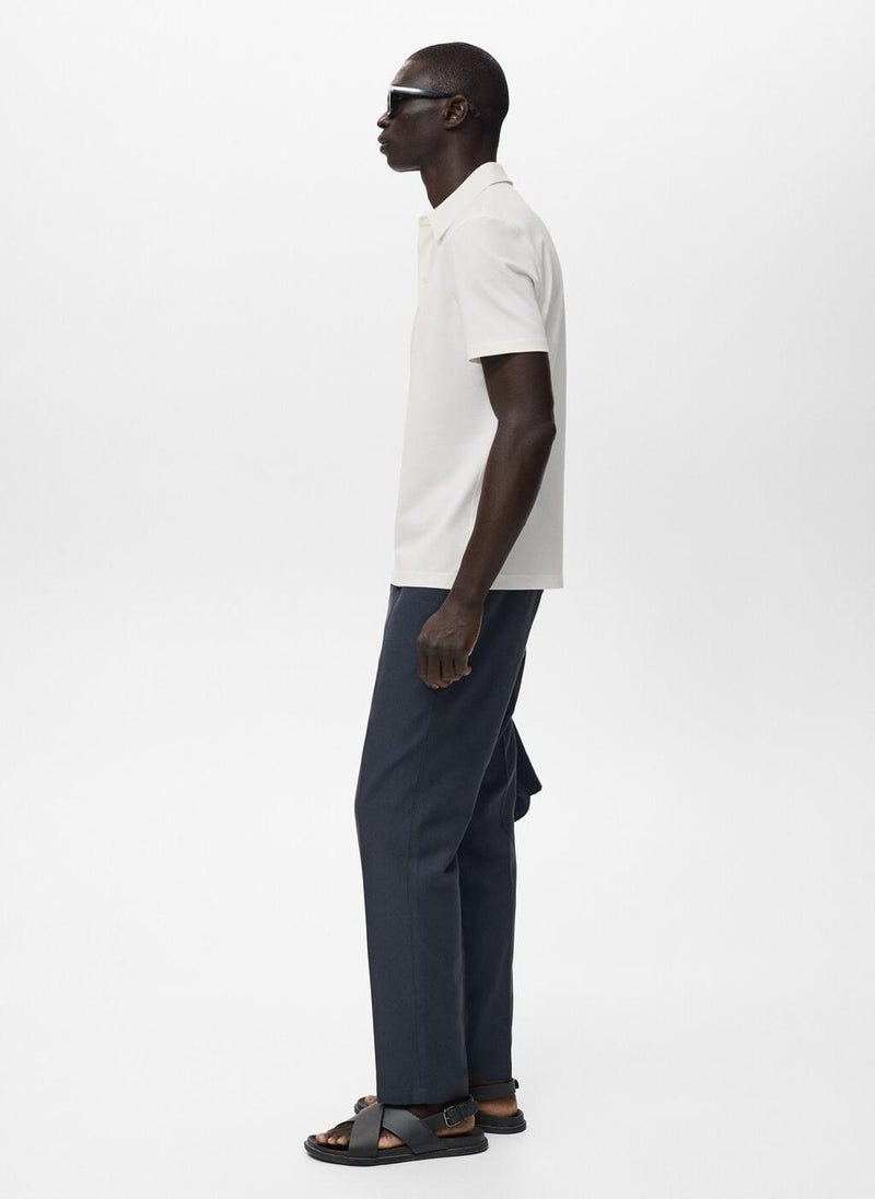 Mango Man Short Sleeve Polo Shirt  - Image 3
