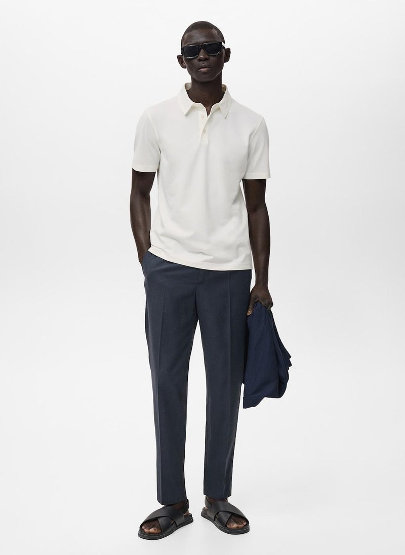 Mango Man Short Sleeve Polo Shirt  - Image 4