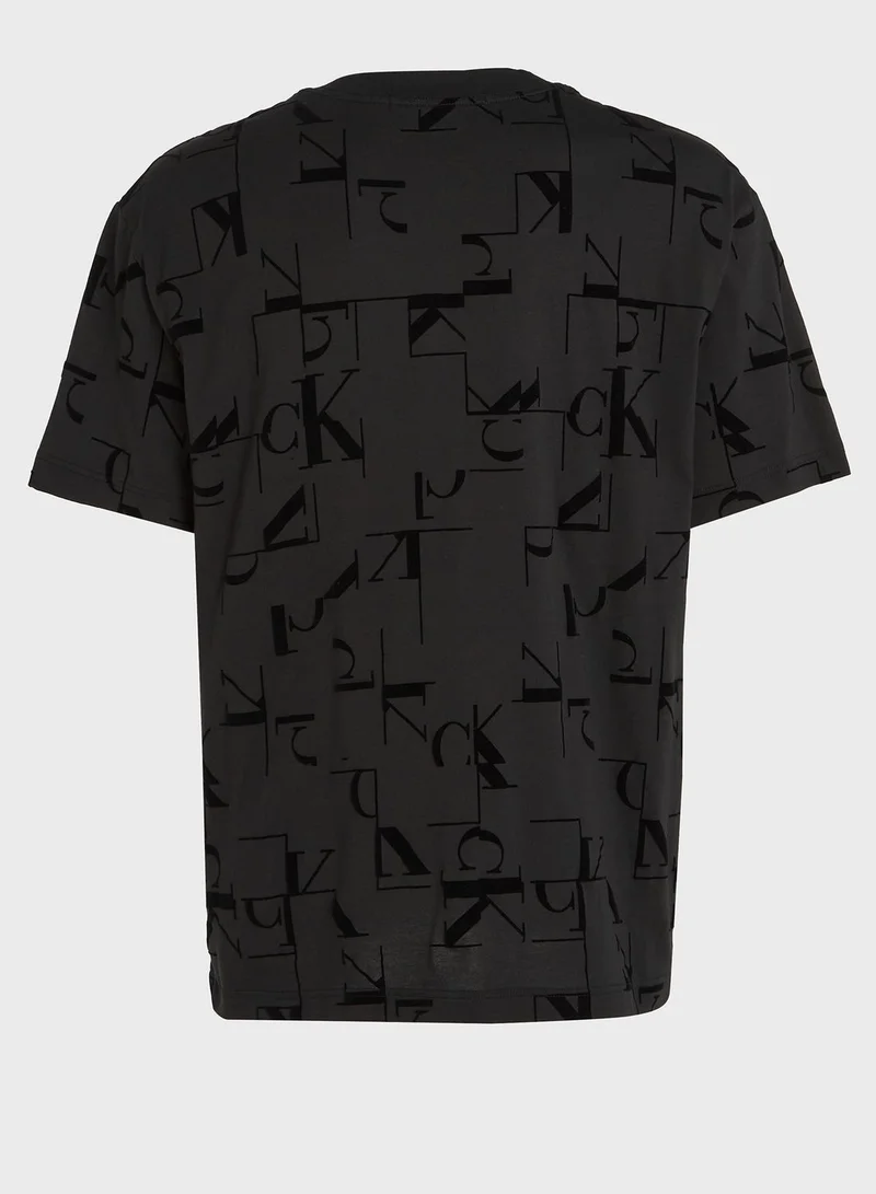 Calvin Klein Jeans All Over Print Crew Neck T-Shirt