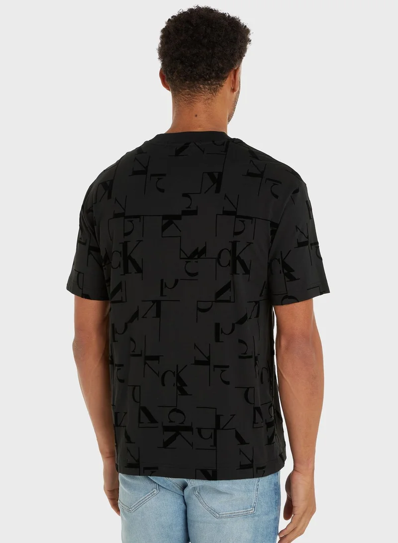 Calvin Klein Jeans All Over Print Crew Neck T-Shirt