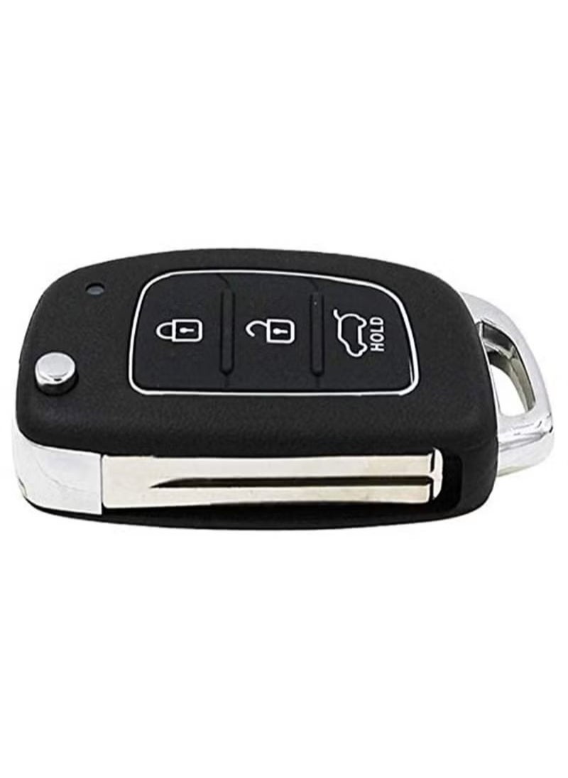 Generic - Folding Smart Car Key, 3 Buttons Keyless Entry Remote Case, Replacement Remote Car Key key Shell Repair for Mistra Hyundai HB20 SANTA FE IX35 IX45 Key Cover Case - Image 1
