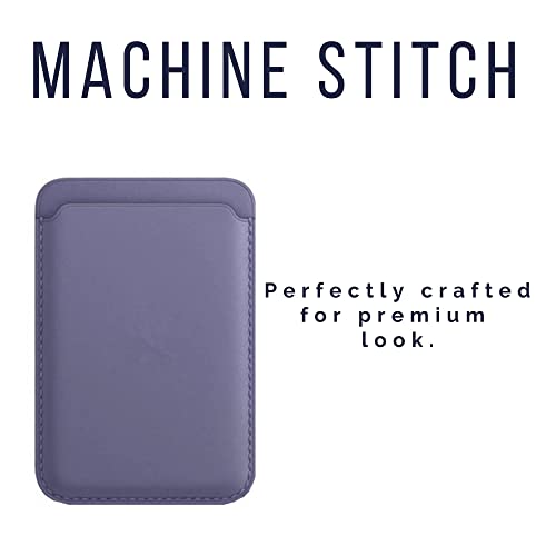 Captese Faux Leather Unisex MagIT Wallet Pouch, Card Holder, Compatible with MagSafe/PixelSnap, for iPhone 17/16/15/14/13/12/Pixel 10 Series (Lilac) - Image 2
