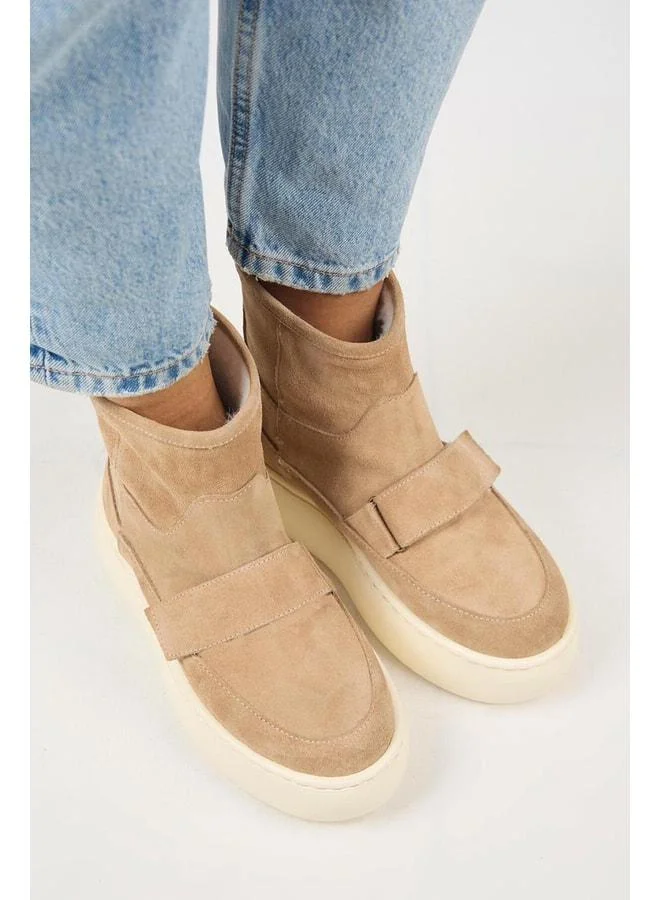 Manijero  Ember Women's Real Leather Cracked Fur-Lined Sand Boot. for Women | Best Price UAE
