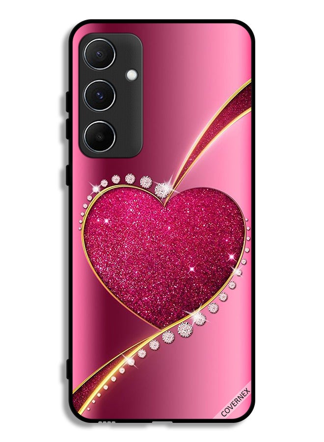 Covernex Samsung Galaxy A55 5G Protective Case Cover Diamond Glitter Heart - Image 1