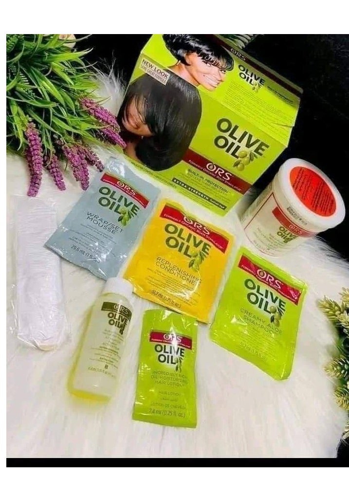 ORS - ORS EXTRA SET FOR STRAIGHTENING AND SMOOTHING HAIR WITH OLIVE OIL - Image 1