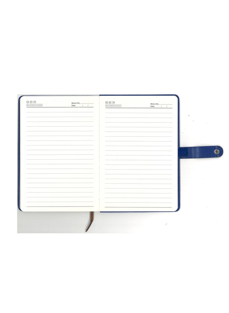 Generic A5 Size Executive Leather Cover Notebook 80 Sheets Blue Cover - Image 2