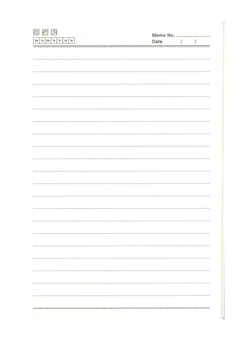Generic A5 Size Executive Leather Cover Notebook 80 Sheets Blue Cover - Image 3