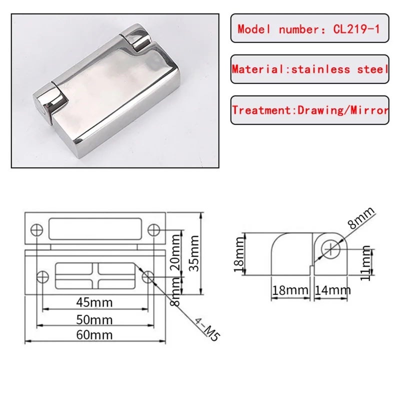 304 Stainless Steel Hinge For Distribution Cabinet Electrical Box Door Color 2 Drawing Steel 1 - Image 3