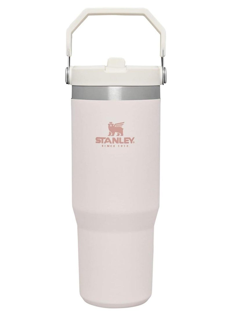 ستانلي كوب ستانلي من الفولاذ المقاوم للصدأ سعة 30 أونصة - زجاجة ماء معزولة بتفريغ الهواء للمنزل أو المكتب أو السيارة، كوب قابل لإعادة الاستخدام مع ماصة، مقاوم للتسرب، يحافظ على الماء باردًا لمدة 12 ساعة أو مثلجًا لمدة يومين، 30 أونصة - Image 1