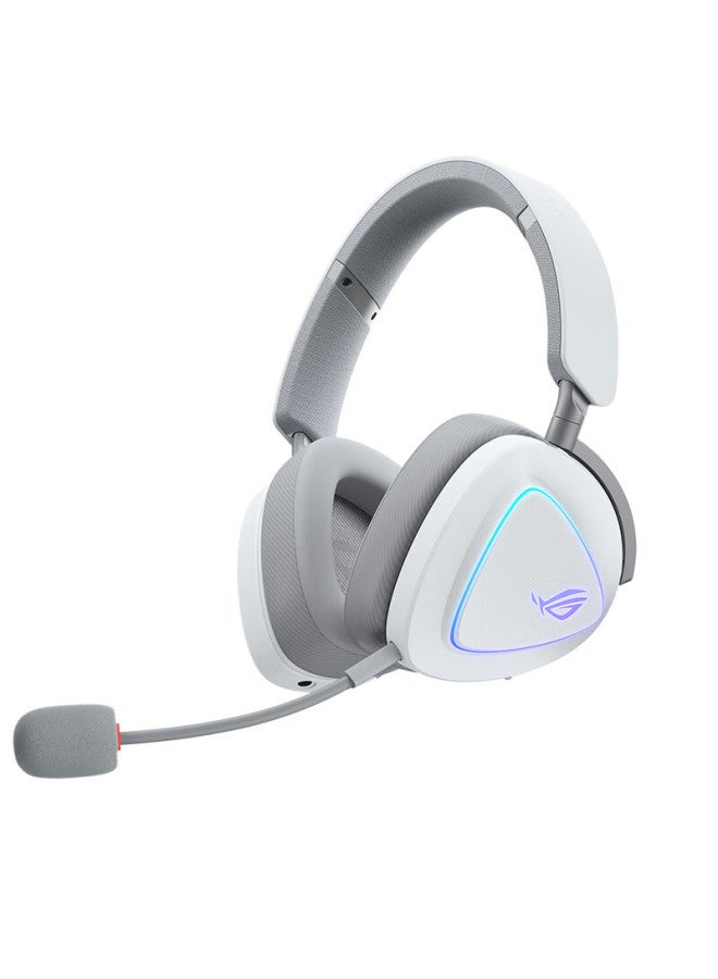 Rog Prism 2 Wireless Gaming Headset With Speednova Technology, Surround 7.1 Sound, 3.5mm, Moonlight White Delta - Image 3