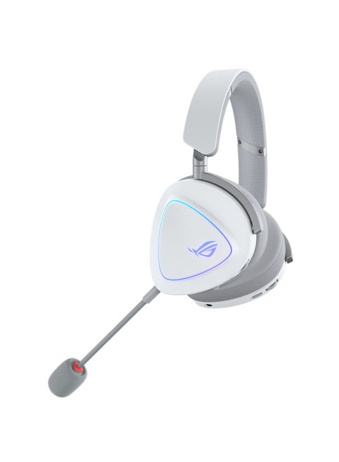 Rog Prism 2 Wireless Gaming Headset With Speednova Technology, Surround 7.1 Sound, 3.5mm, Moonlight White Delta - Image 5