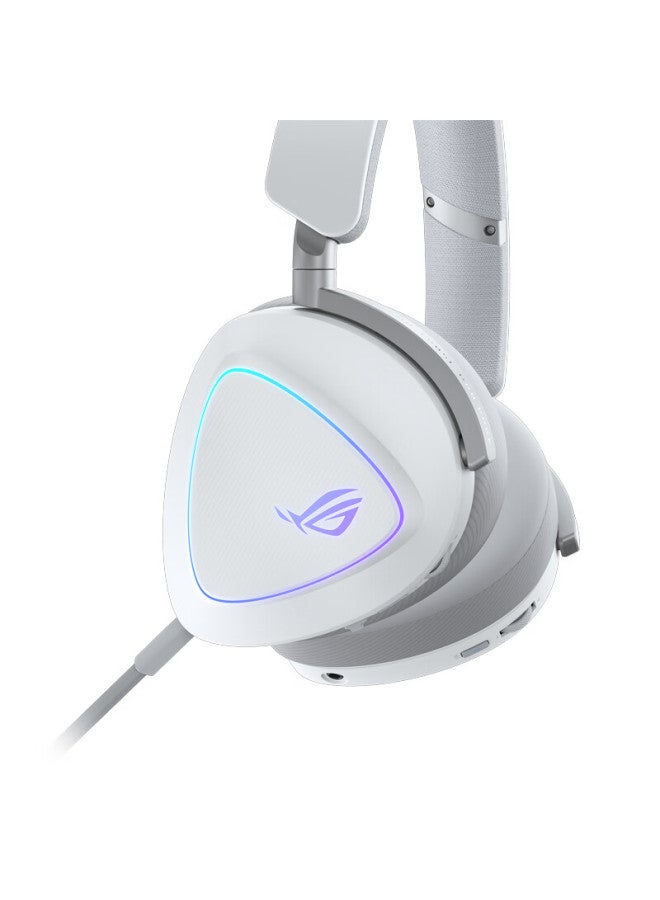 Rog Prism 2 Wireless Gaming Headset With Speednova Technology, Surround 7.1 Sound, 3.5mm, Moonlight White Delta - Image 2