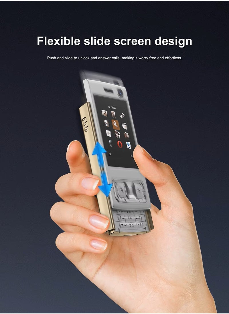 هوب - جوال هوب N95Pro ثنائي الشريحة، شاشة 2.0 بوصة، بطارية 1000 مللي أمبير، يدعم شبكة 2G، مشغل MP4/MP3، بلوتوث، وراديو، مزود بشبكات التواصل الاجتماعي - Image 1