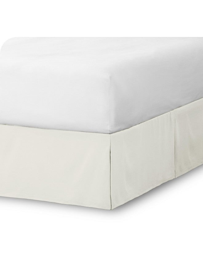 Bare Home Bare Home Bed Skirt Double Brushed Premium Microfiber, 15-Inch Tailored Drop Pleated Dust Ruffle, 1800 Ultra-Soft Collection, Shrink and Fade Resistant (Queen, Warm White) - Image 1