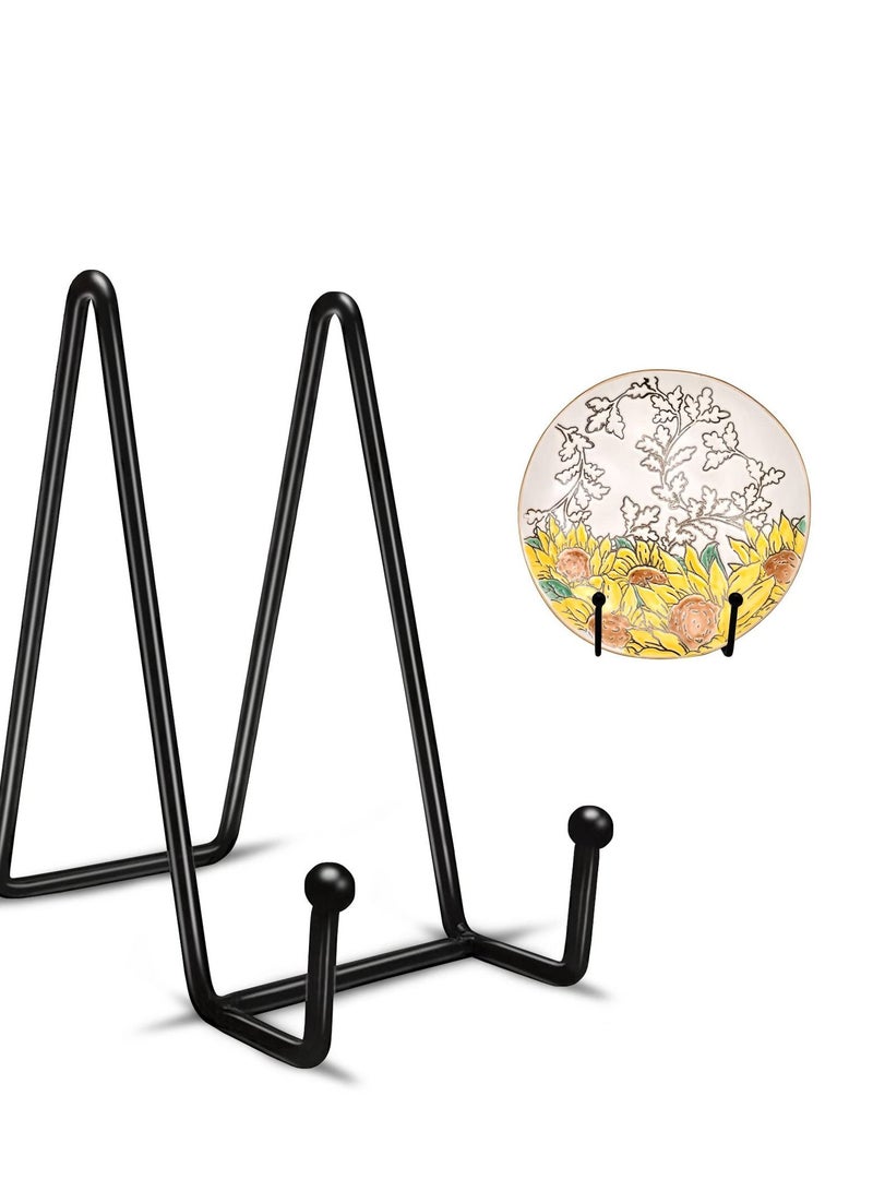 NIBEMINENT Plate Stands for Display - 3 Inch Holder Stand + Metal Frame Picture, Decorative Plate, Book, Photo Easel (2 Pack)  - Image 4