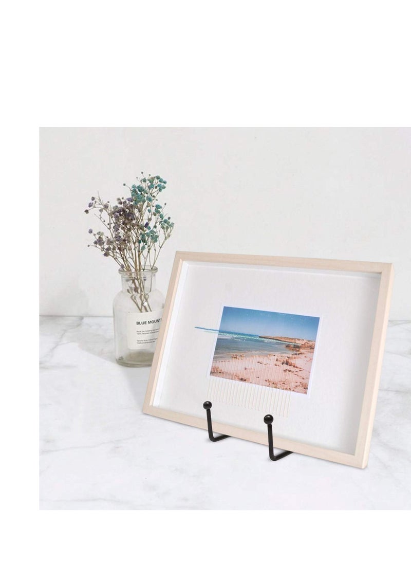 NIBEMINENT Plate Stands for Display - 3 Inch Holder Stand + Metal Frame Picture, Decorative Plate, Book, Photo Easel (2 Pack)  - Image 5