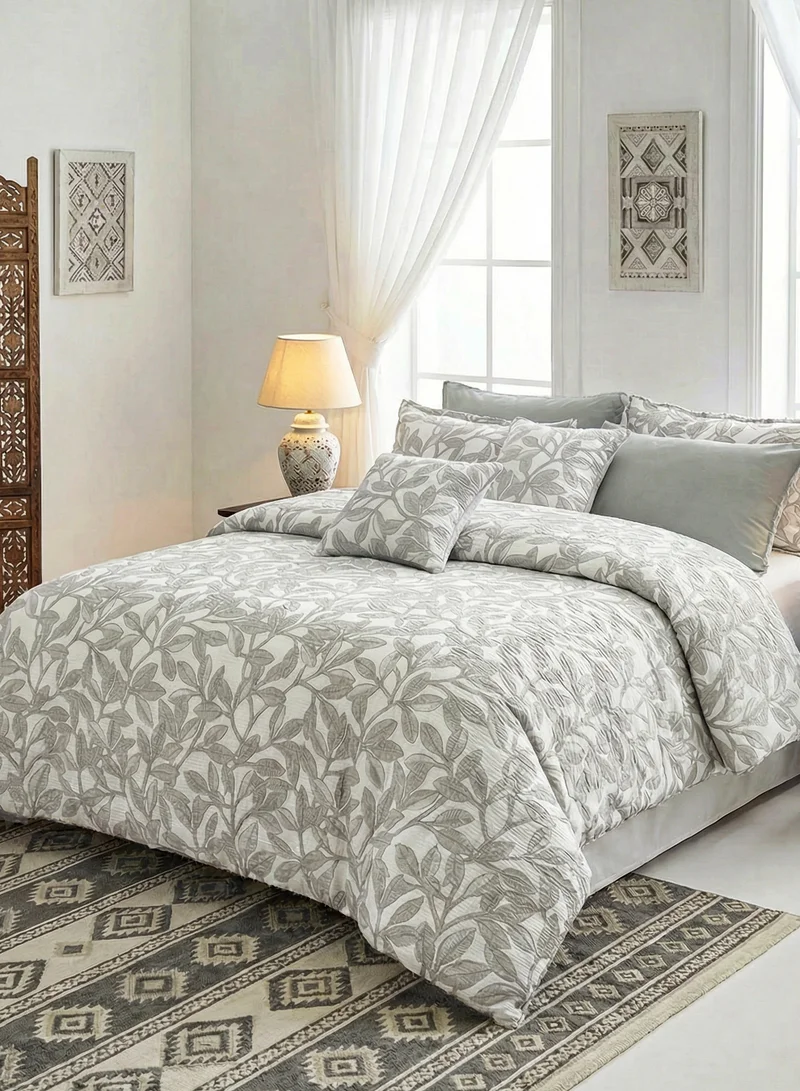 Master Home Textile MASTER Polyester Jacquard  Comforter Sets, Fits 200 x 200 cm Bed, For Double Size Bed, With Removable Filling, 9 Pcs King Size, Soft, Breathable,  Elegant