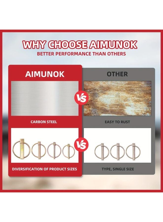 16pcs Heavy Duty Lynch Pins With Rings For Tractors Trailers Trucks Mowers - Image 5