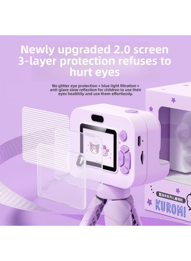 Generic Sanrio Children's Mini Digital Camera Hd With Stand Campus Creative Home Convenient Photo Camera Gift-Body Color:64g Memory Card  - Image 2